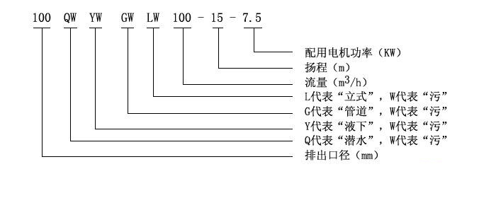 LW型直立式無堵塞好色网站在线观看型號意義
